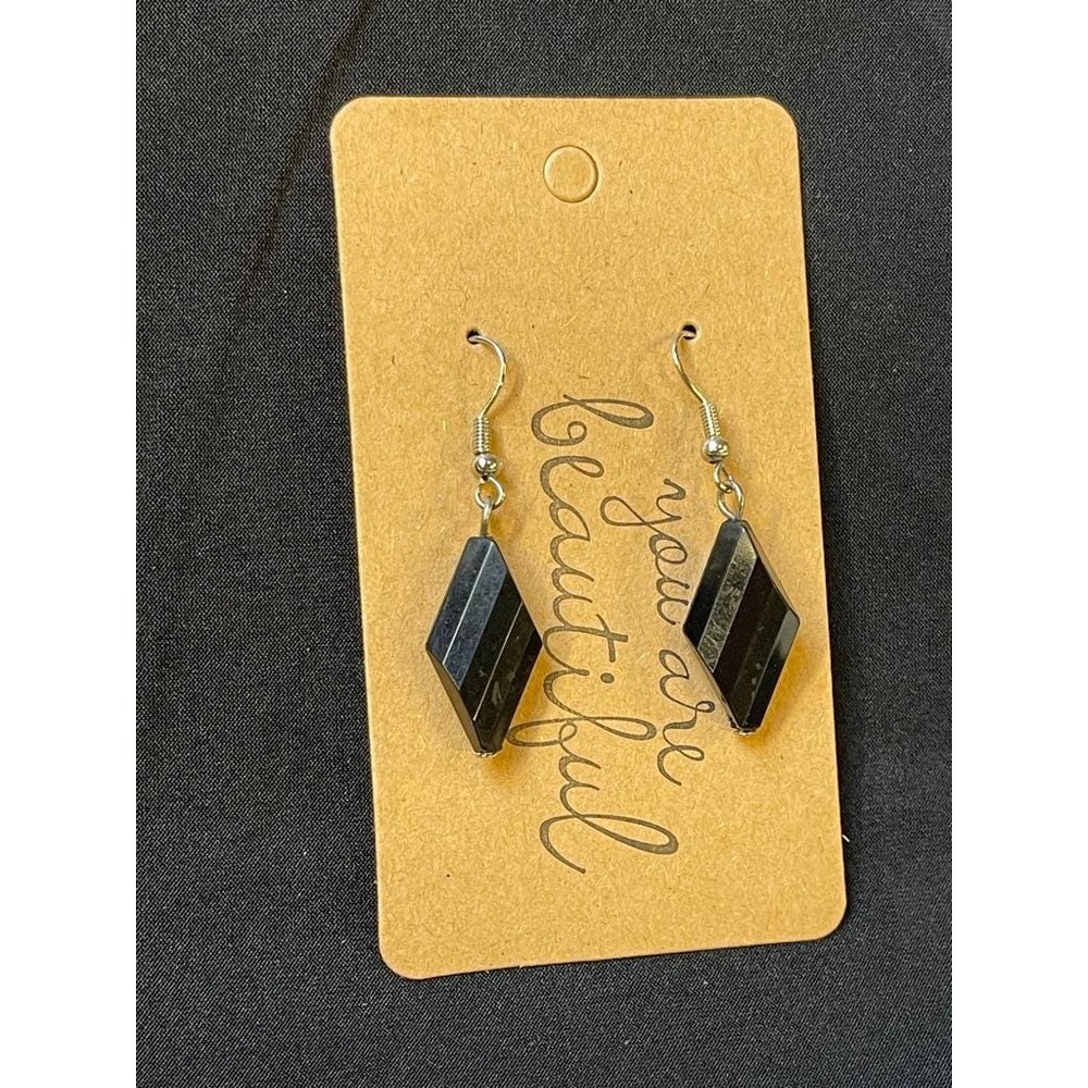 MIDNIGHT PRISM | Faceted Black Onyx Drops • Handmade Modern Boho Jewelry